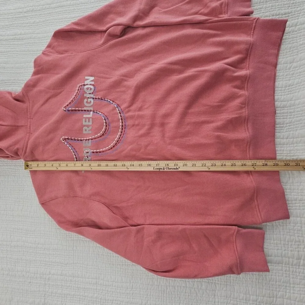 True Religion Full Zip‎ Fleece Hoodie Men's XL Brandied Apricot NEW Logo NWT